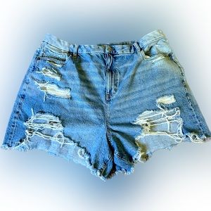 AE denim shorts